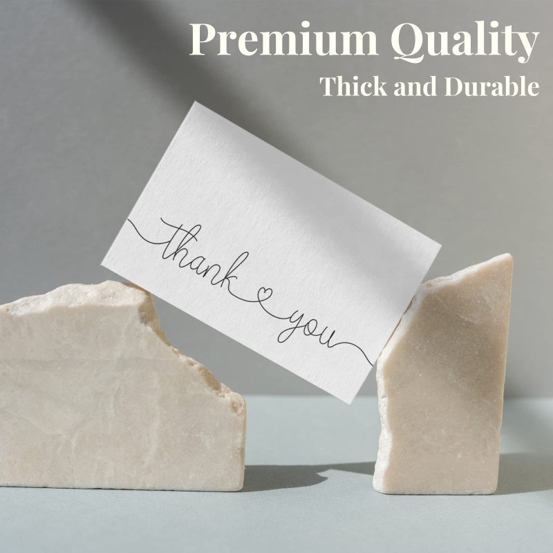 Paper Play Thank You Cards with Kraft Envelopes and Stickers, Bulk Pack of 20, 4x6 Inch Professional Looking - Suitable for Business, Baby Shower, Wedding, Small Business, Graduation, Bridal Shower, Funeral - Image 5